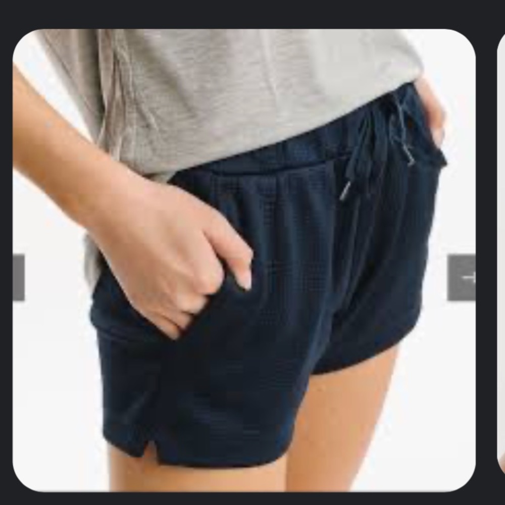 ZYIA Blue Relaxed Textured Shorts Size M